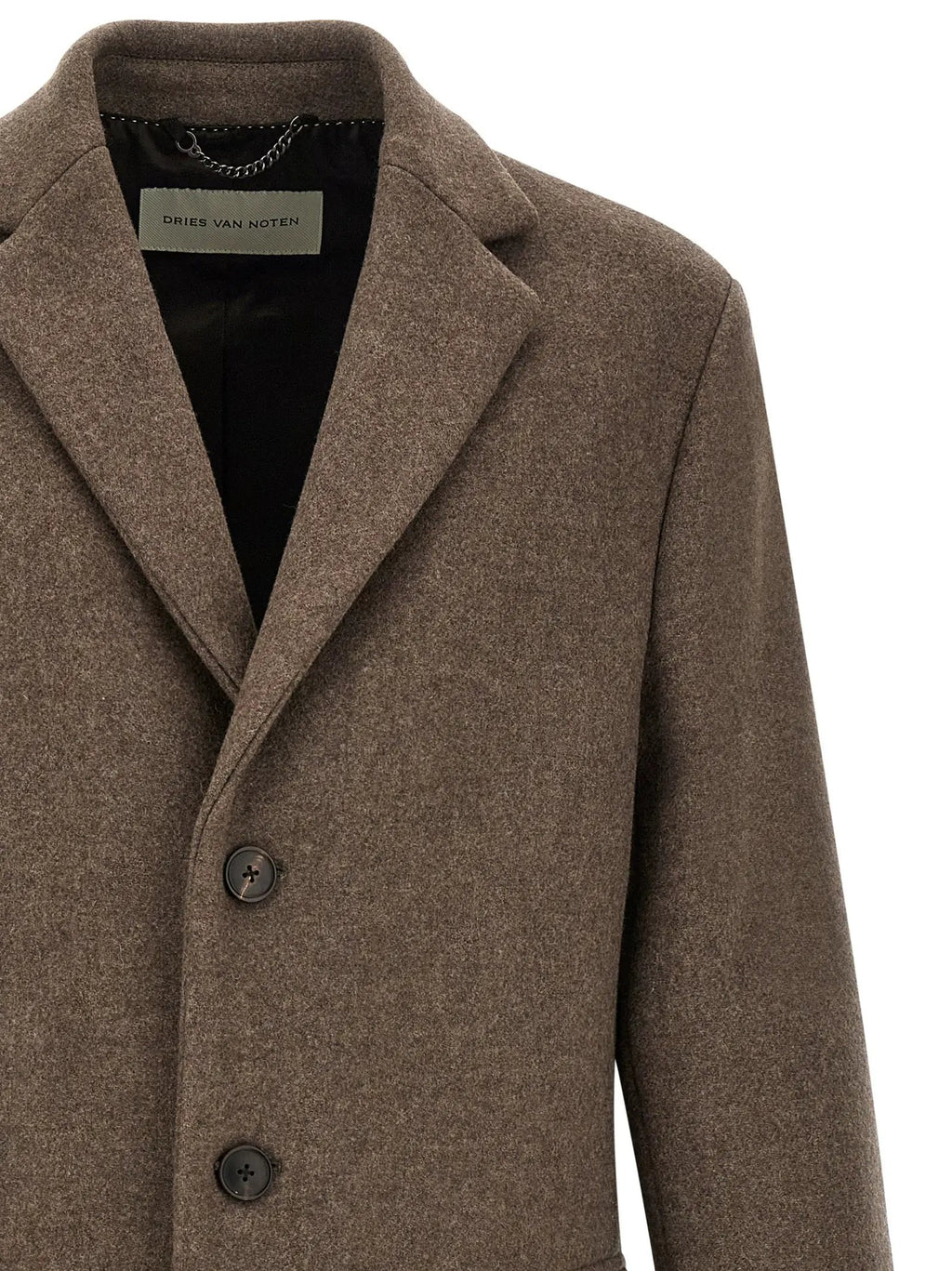 Dries Van Noten Brown Wool Coat