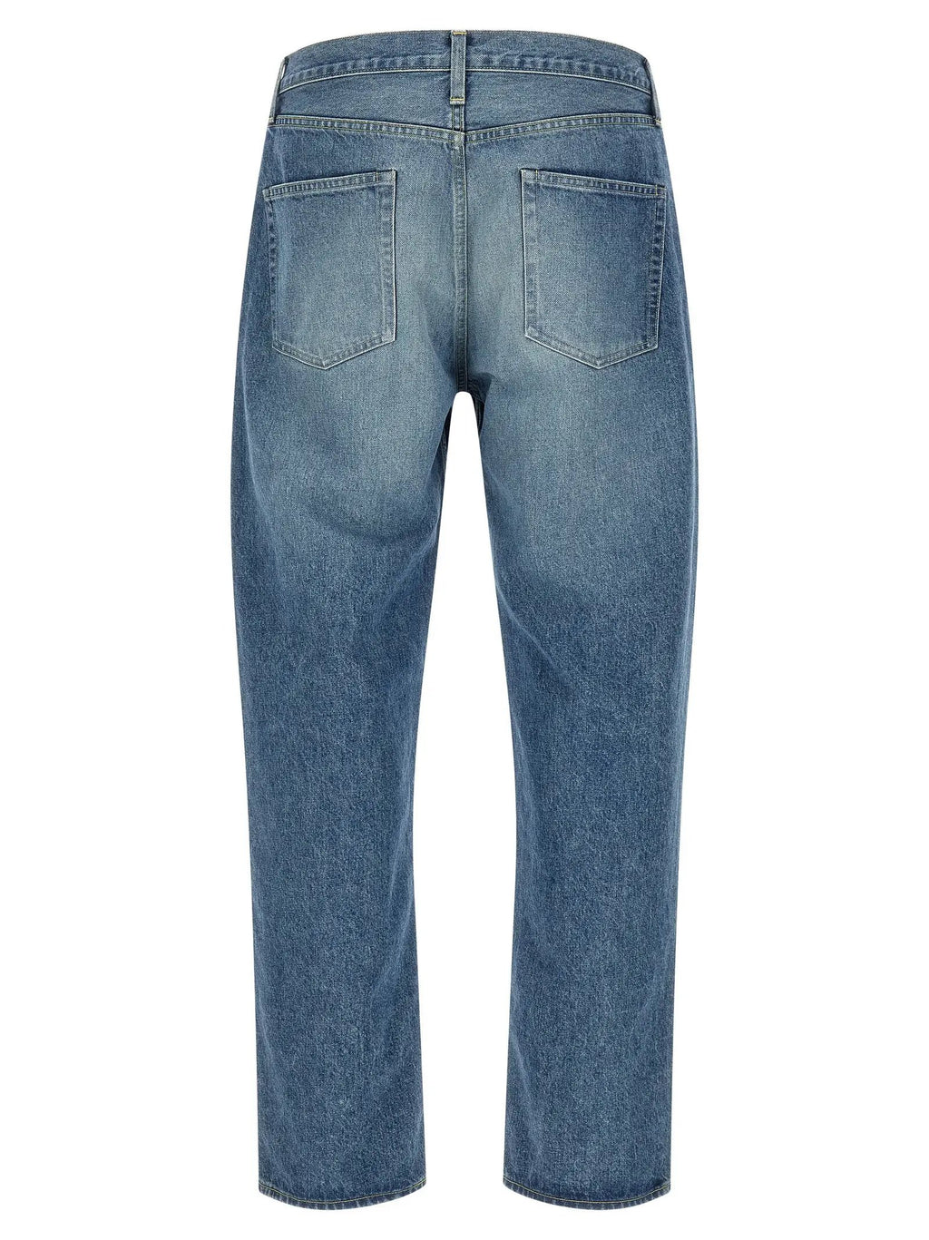 SSSTEIN Blue Cotton Tapered Jeans