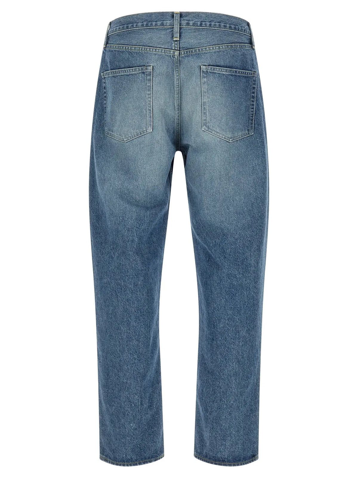 SSSTEIN Blue Cotton Tapered Jeans