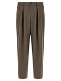SSSTEIN Brown Wool Casual Pants