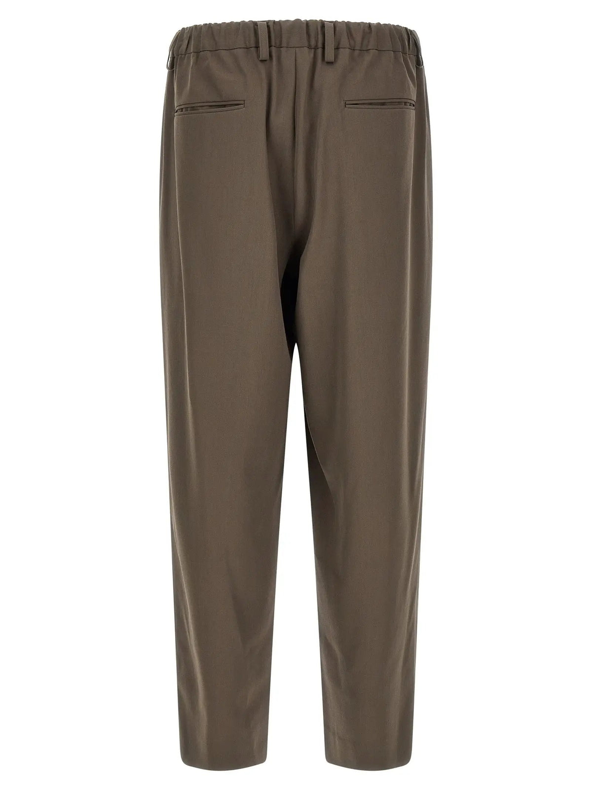 SSSTEIN Brown Wool Casual Pants
