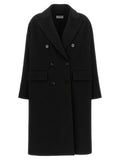 Alberto Biani Black Wool Coat