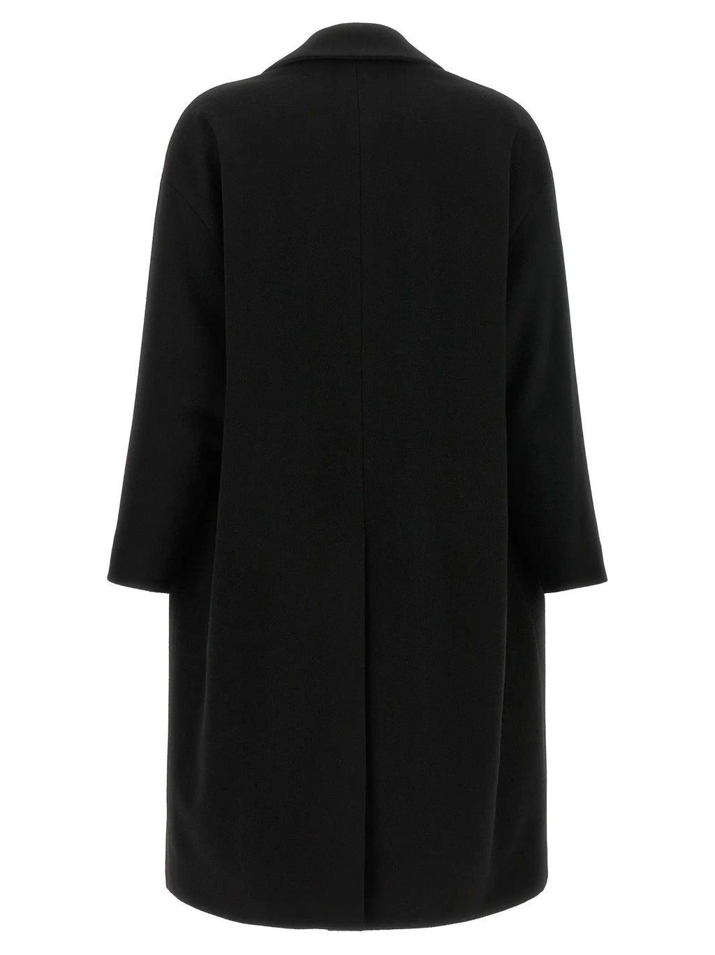Alberto Biani Black Wool Coat