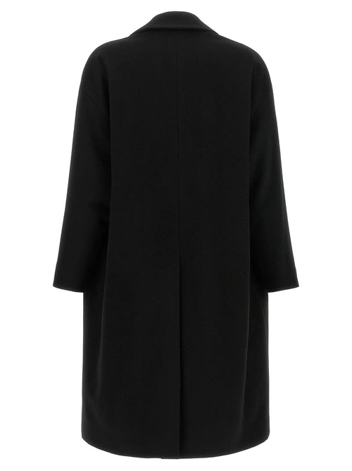 Alberto Biani Black Wool Coat