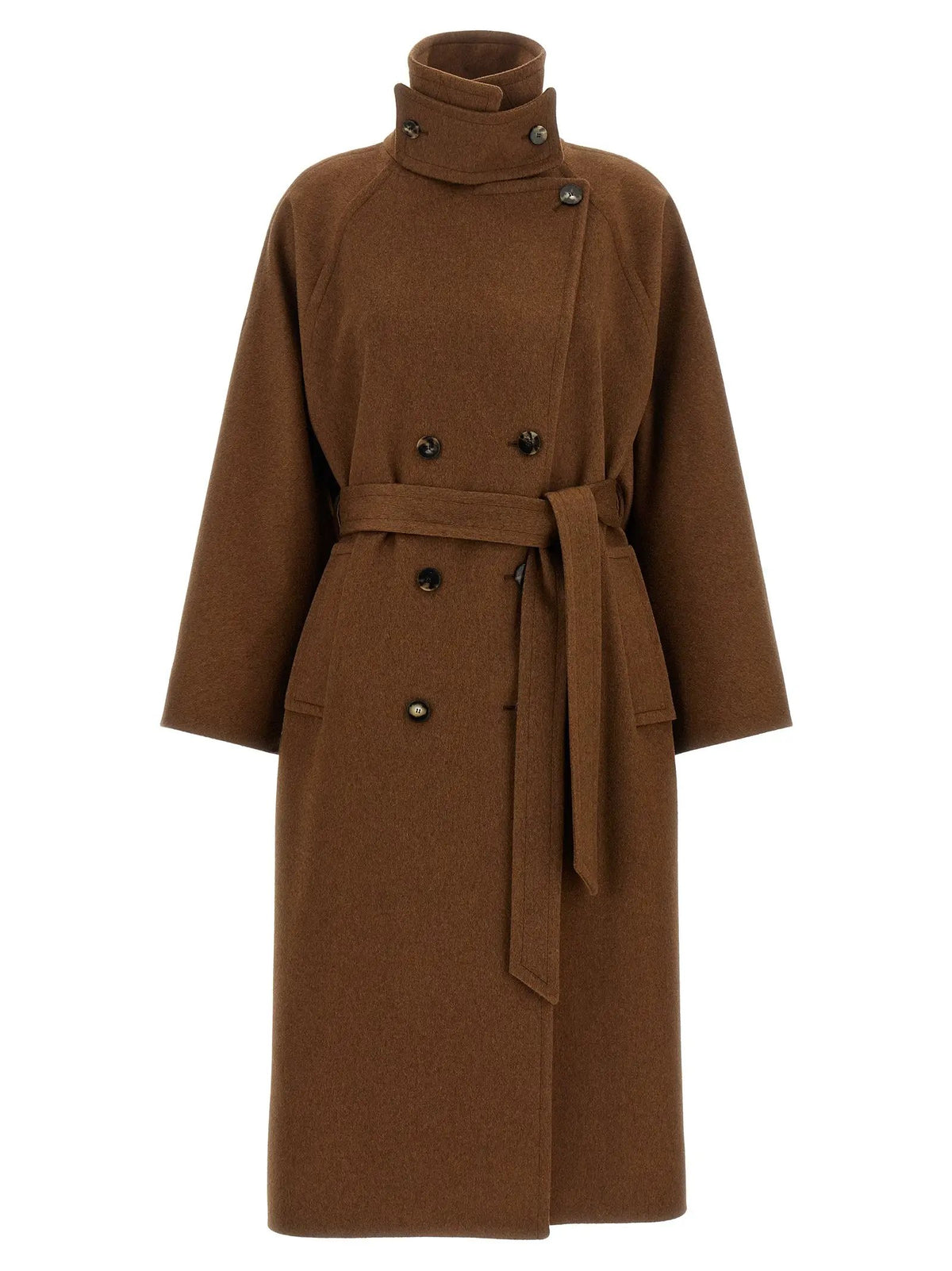 Alberto Biani Brown Wool Coat