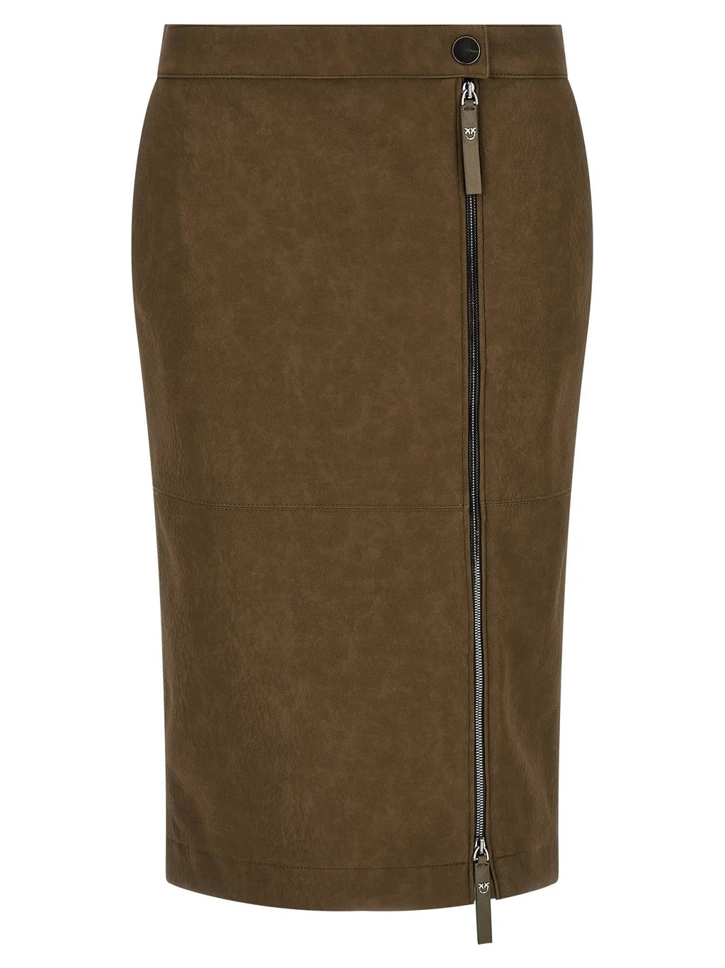 Jupe midi rose en viscose marron