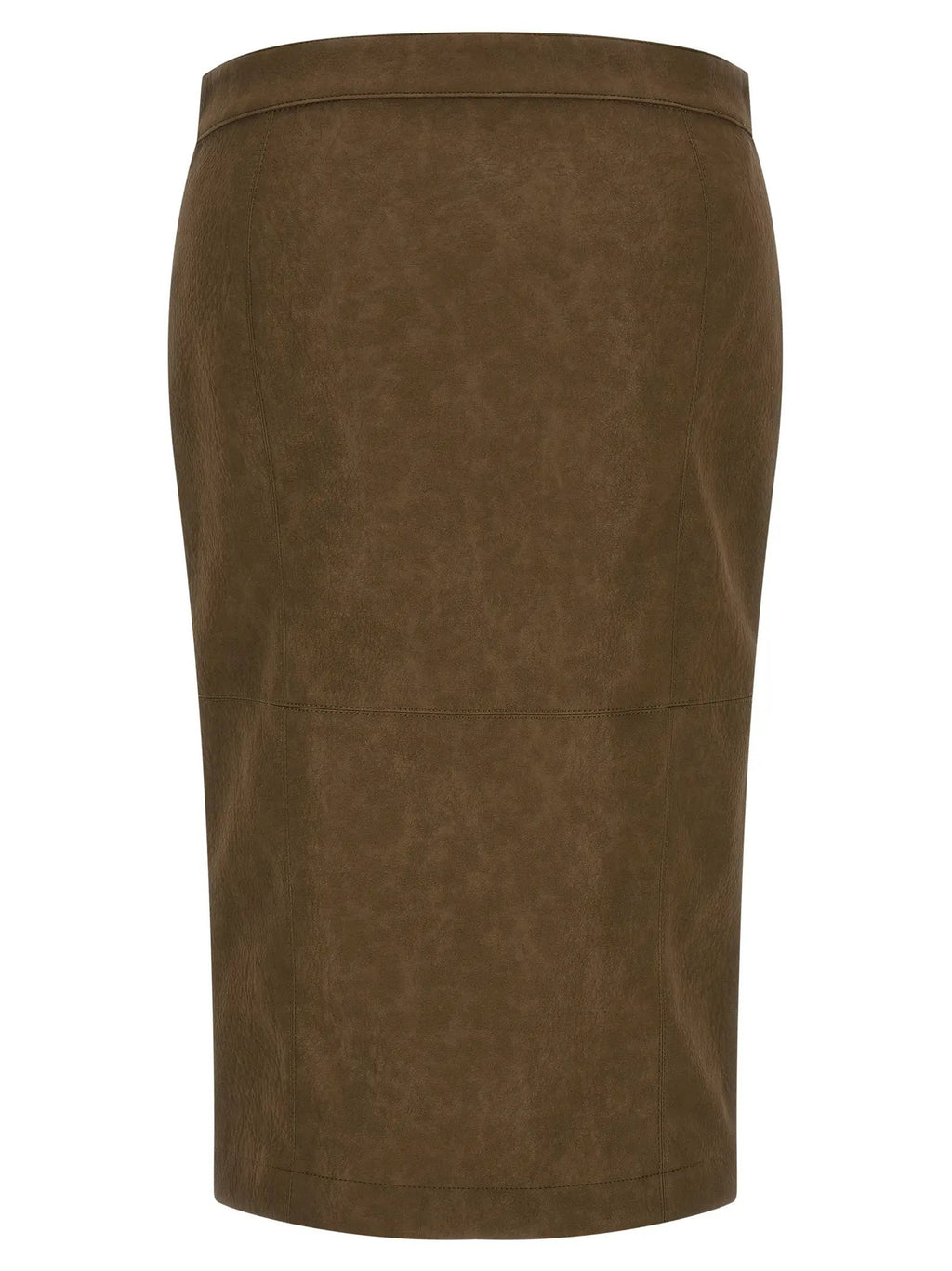 Jupe midi rose en viscose marron