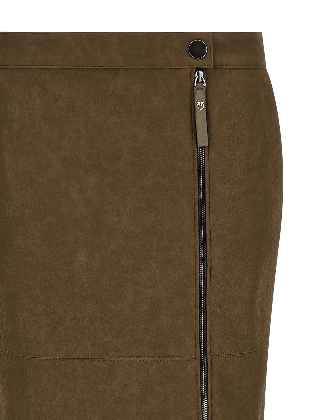 Jupe midi rose en viscose marron