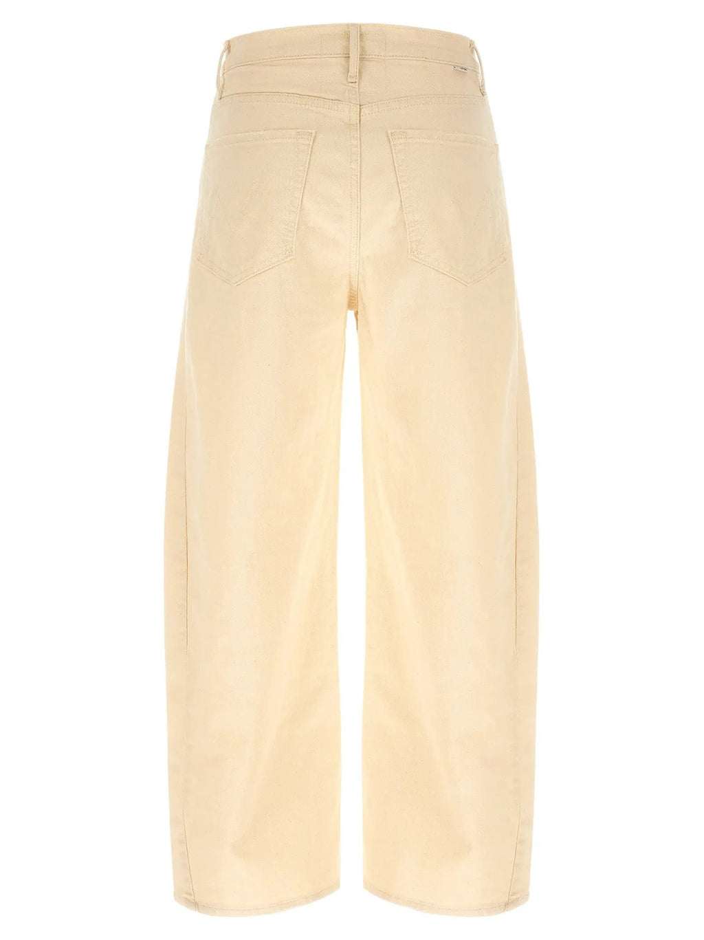 Mother Denim Beige Cotton High-Waisted Jean