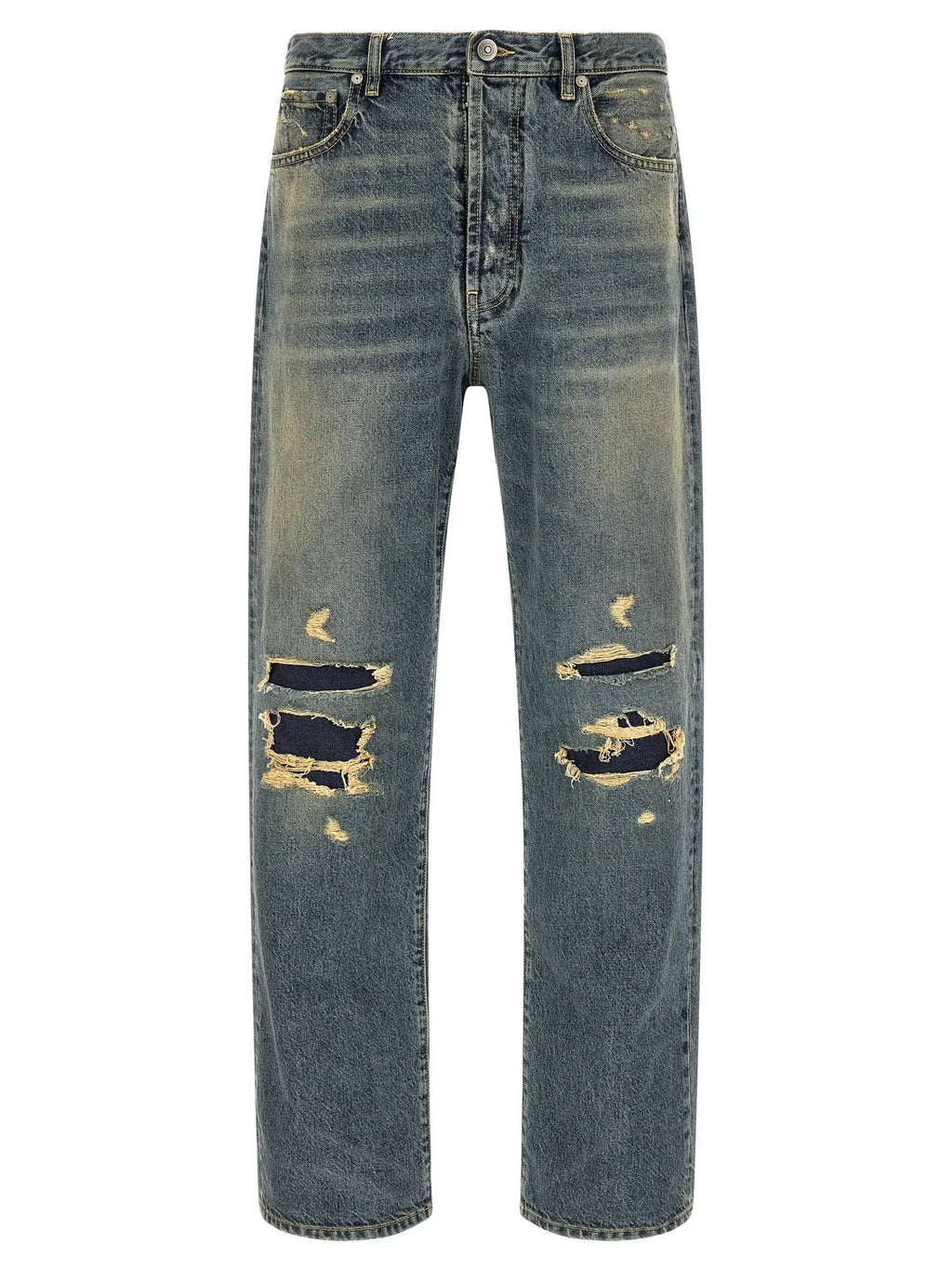 Maison Margiela Blue Cotton Straight-Leg Jeans