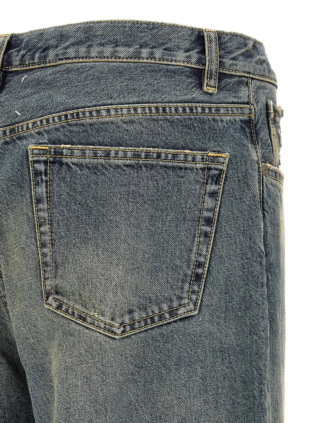 Maison Margiela Blue Cotton Straight-Leg Jeans