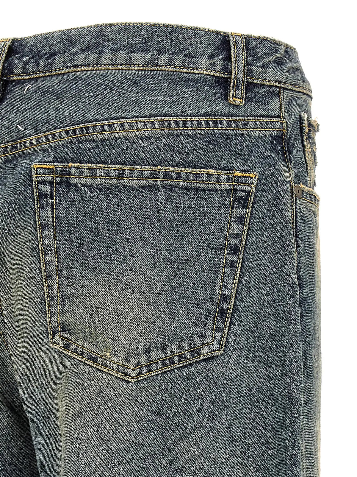 Maison Margiela Blue Cotton Straight-Leg Jeans