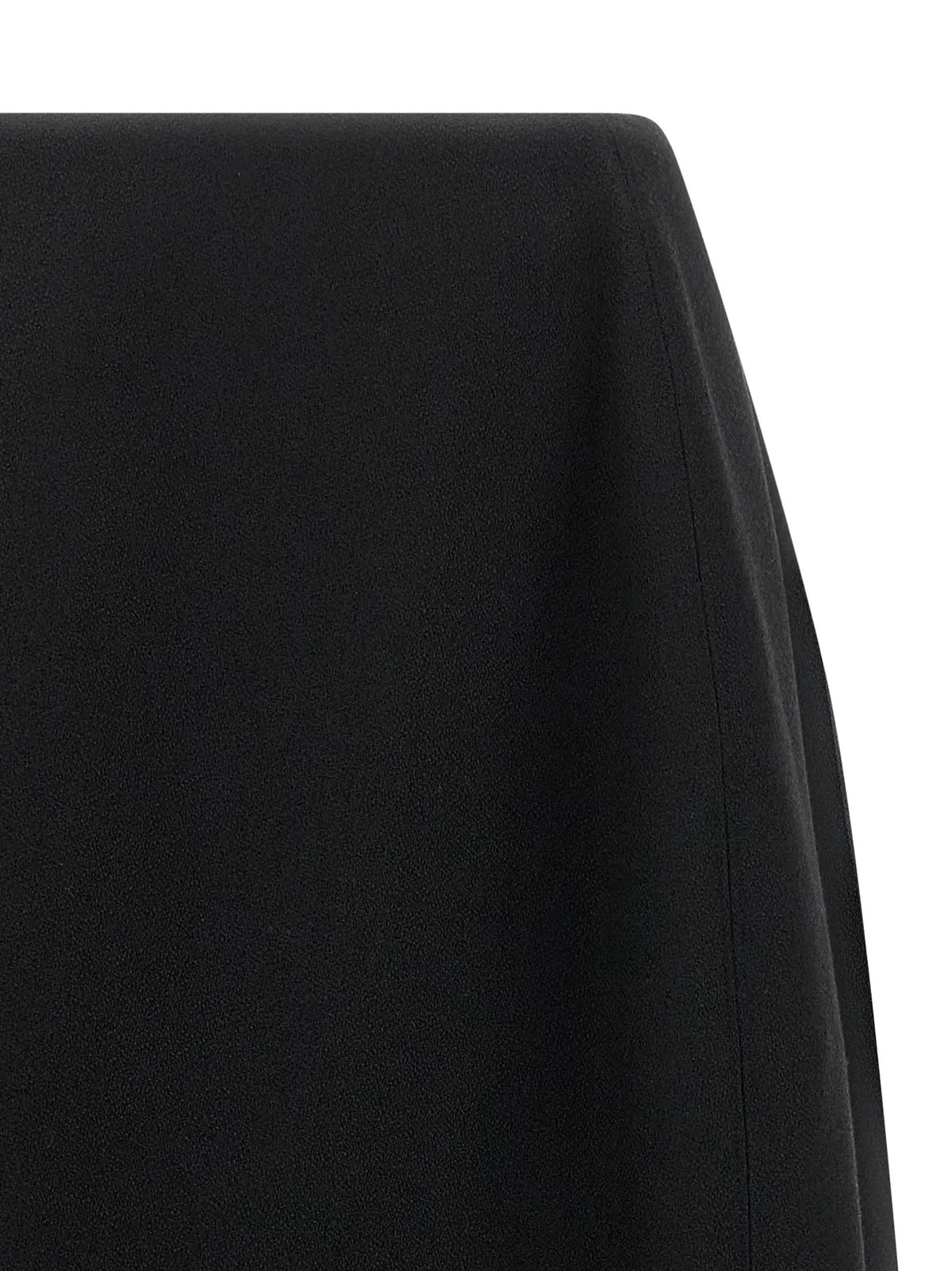 Jupe midi Jil Sander noire en laine vierge