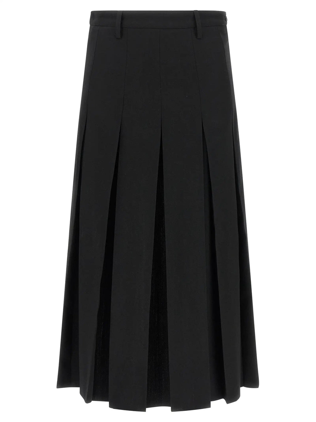 Jupe mi-longue MM6 Maison Margiela en polyester noir