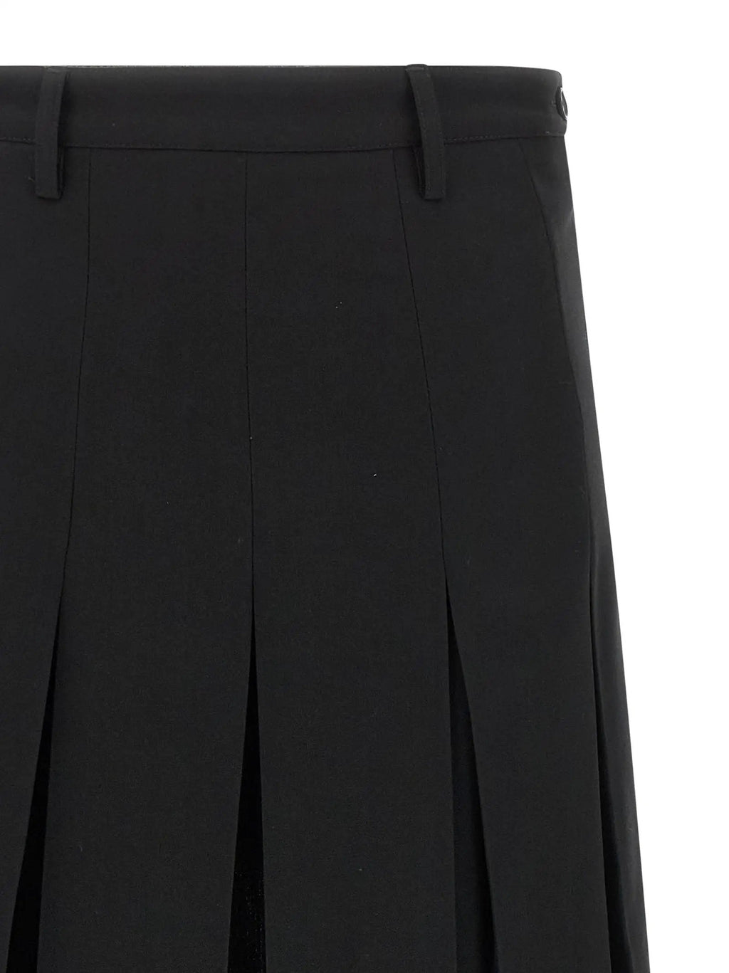 Jupe mi-longue MM6 Maison Margiela en polyester noir