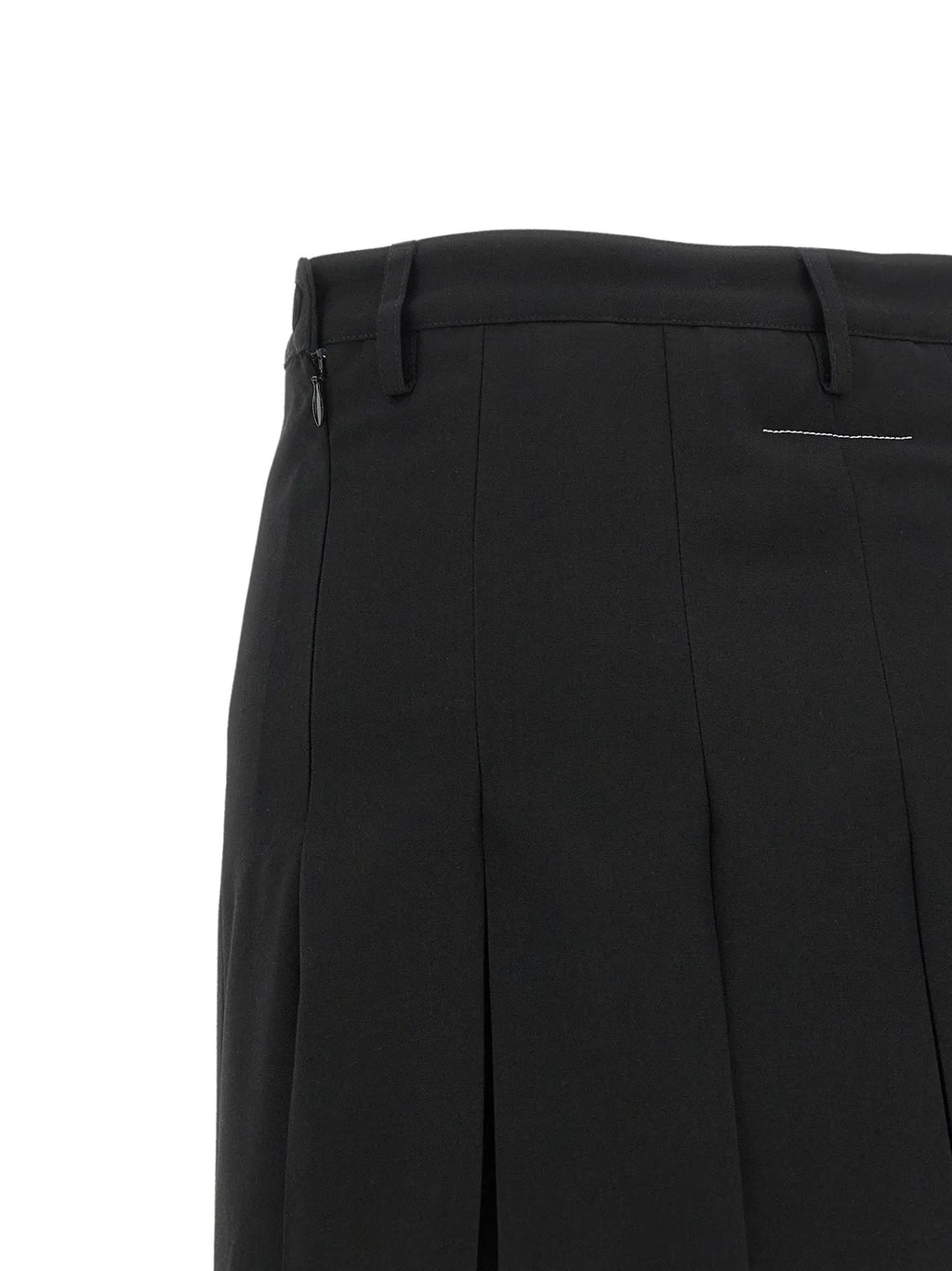 Jupe mi-longue MM6 Maison Margiela en polyester noir