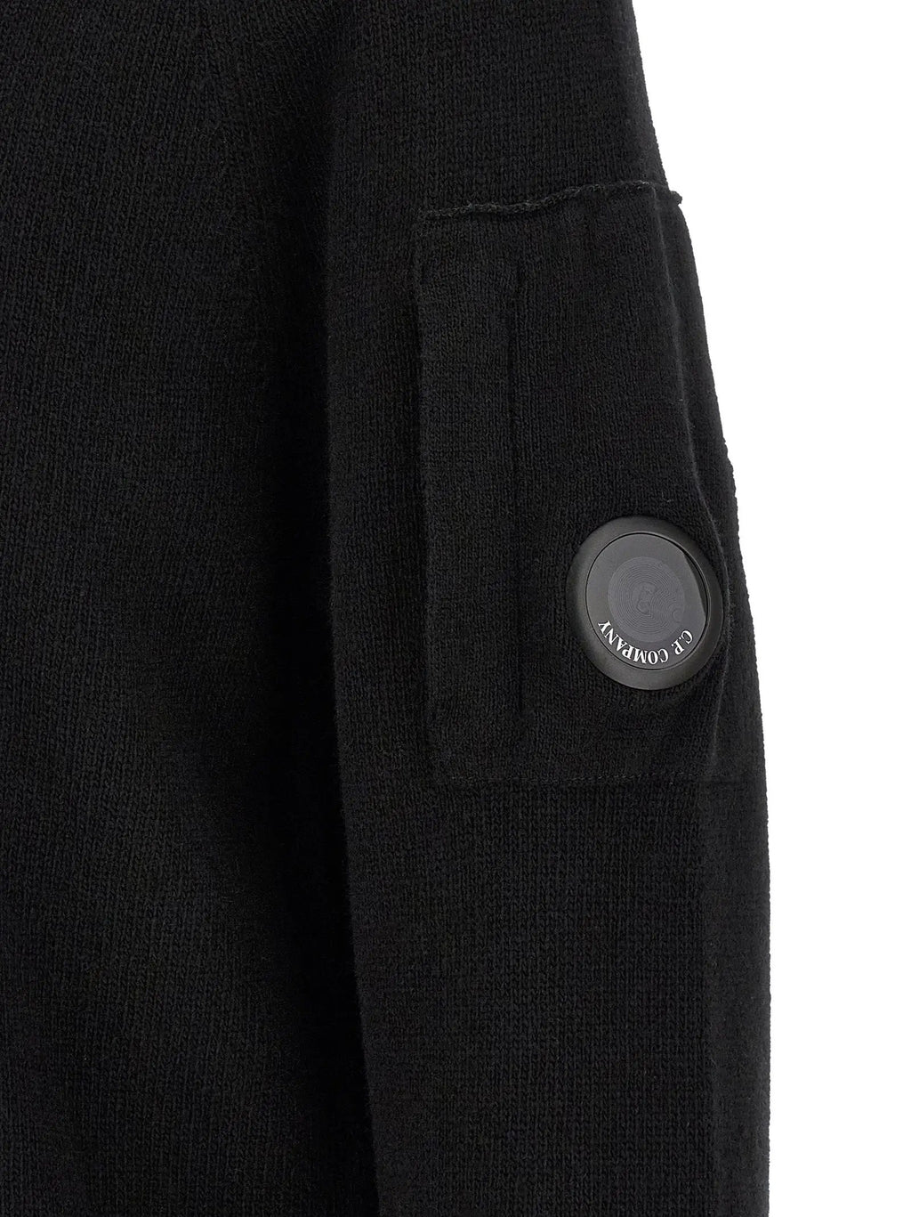 C.P. Company Black Wool Cardigan