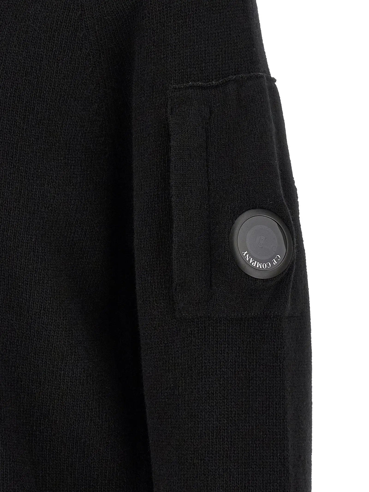 C.P. Company Black Wool Cardigan