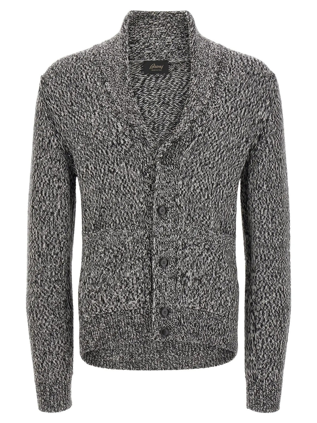 Brioni Bicolor Wool Cardigan