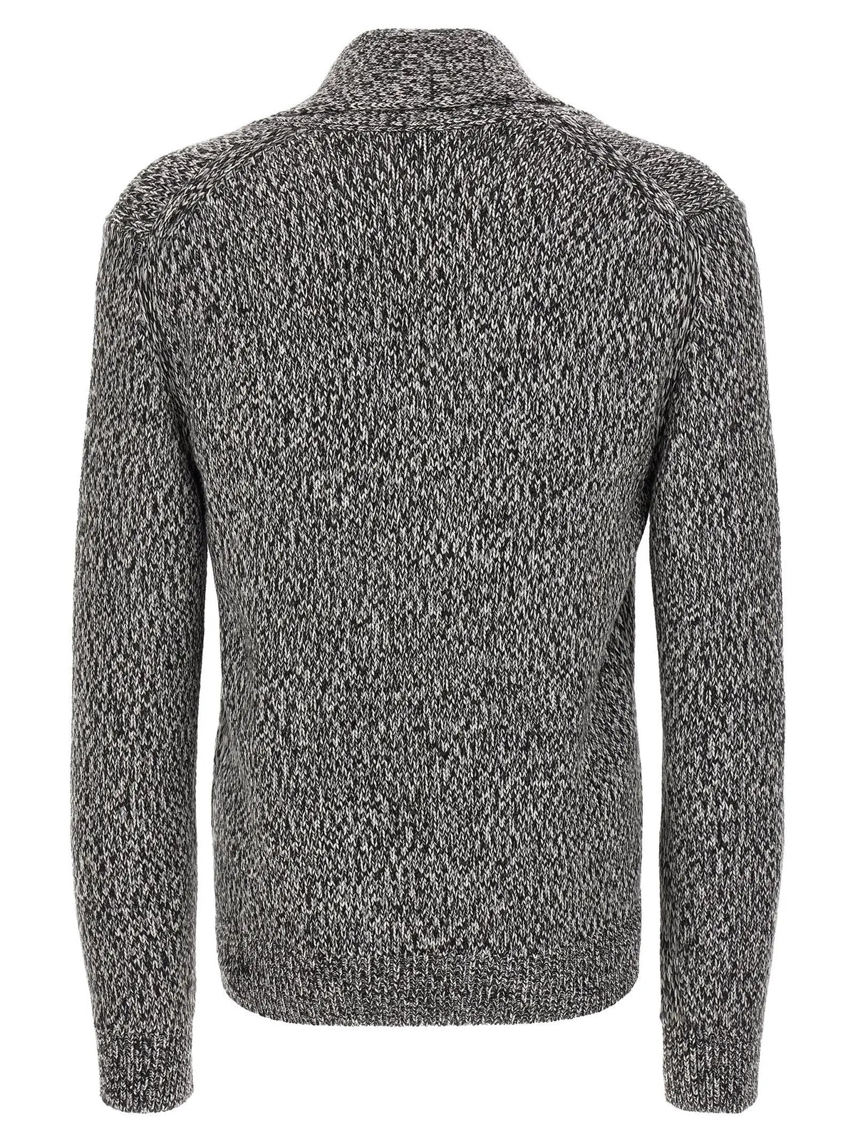 Brioni Bicolor Wool Cardigan