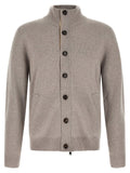 Brioni Beige Cashmere Cardigan