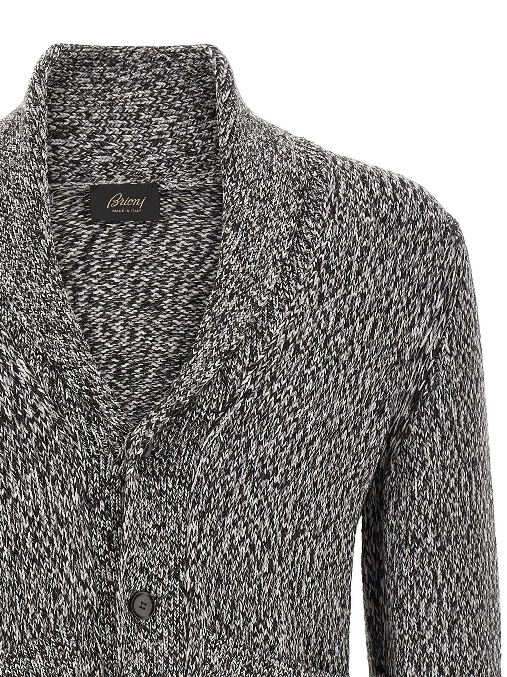 Brioni Bicolor Wool Cardigan