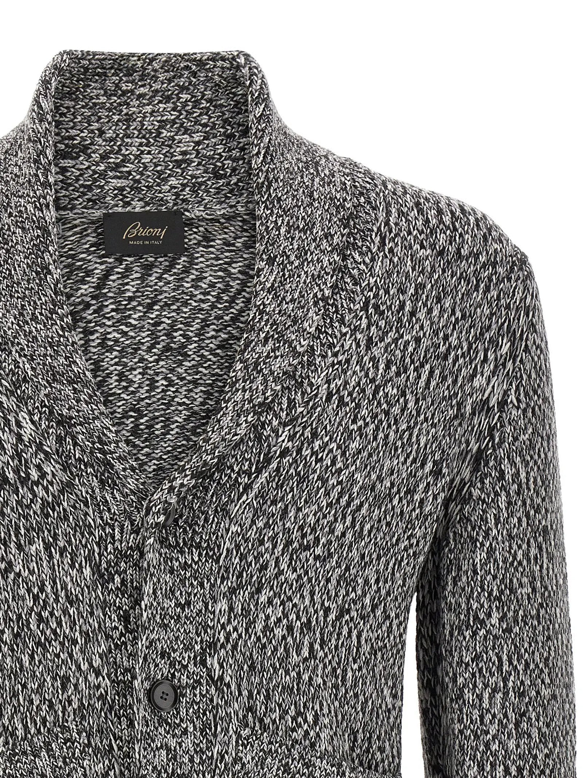 Brioni Bicolor Wool Cardigan