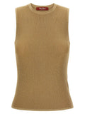 Max Mara Gold Polyamide Sleeveles T-Shirt