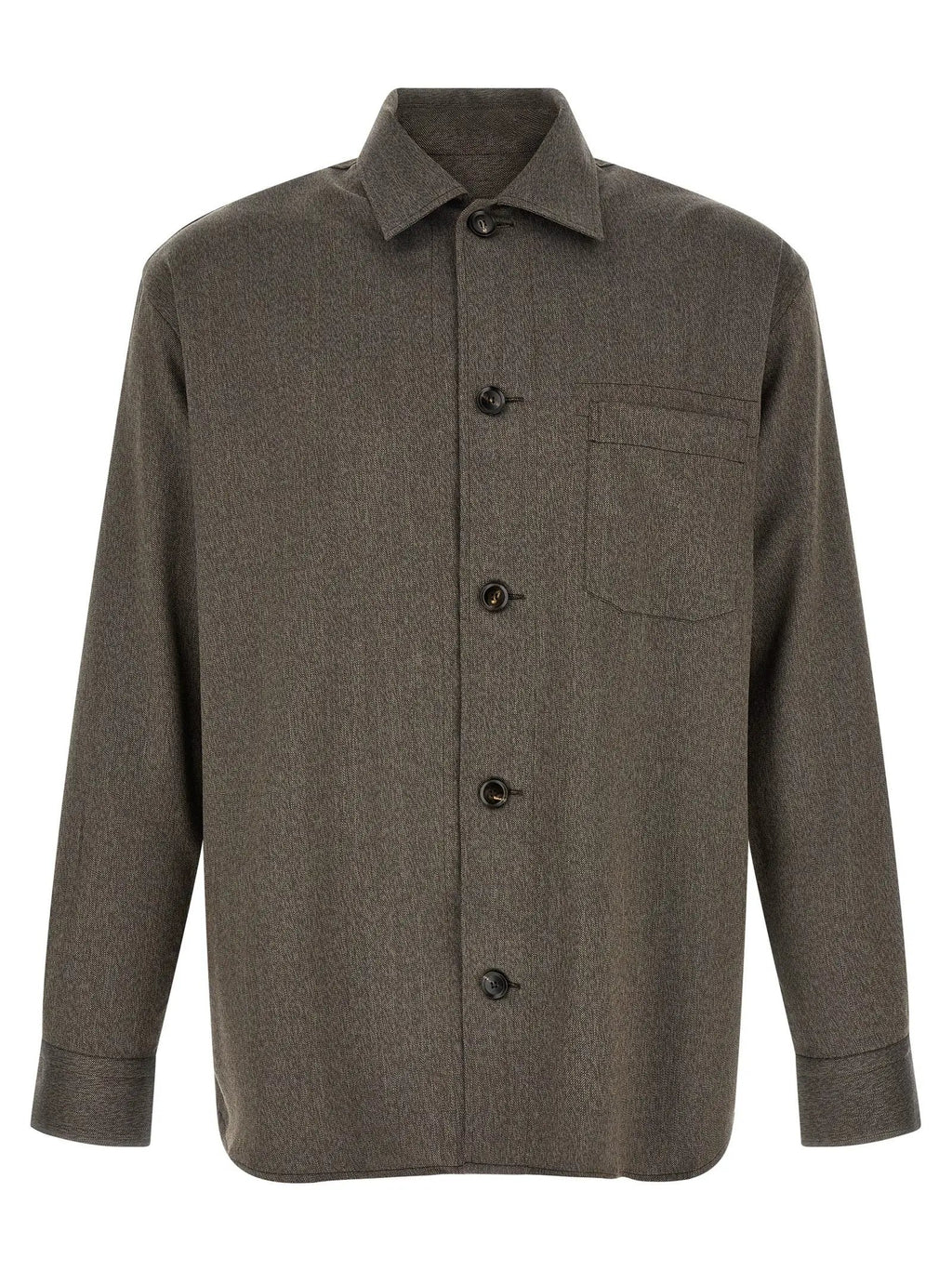 Brioni Brown Wool Blouse