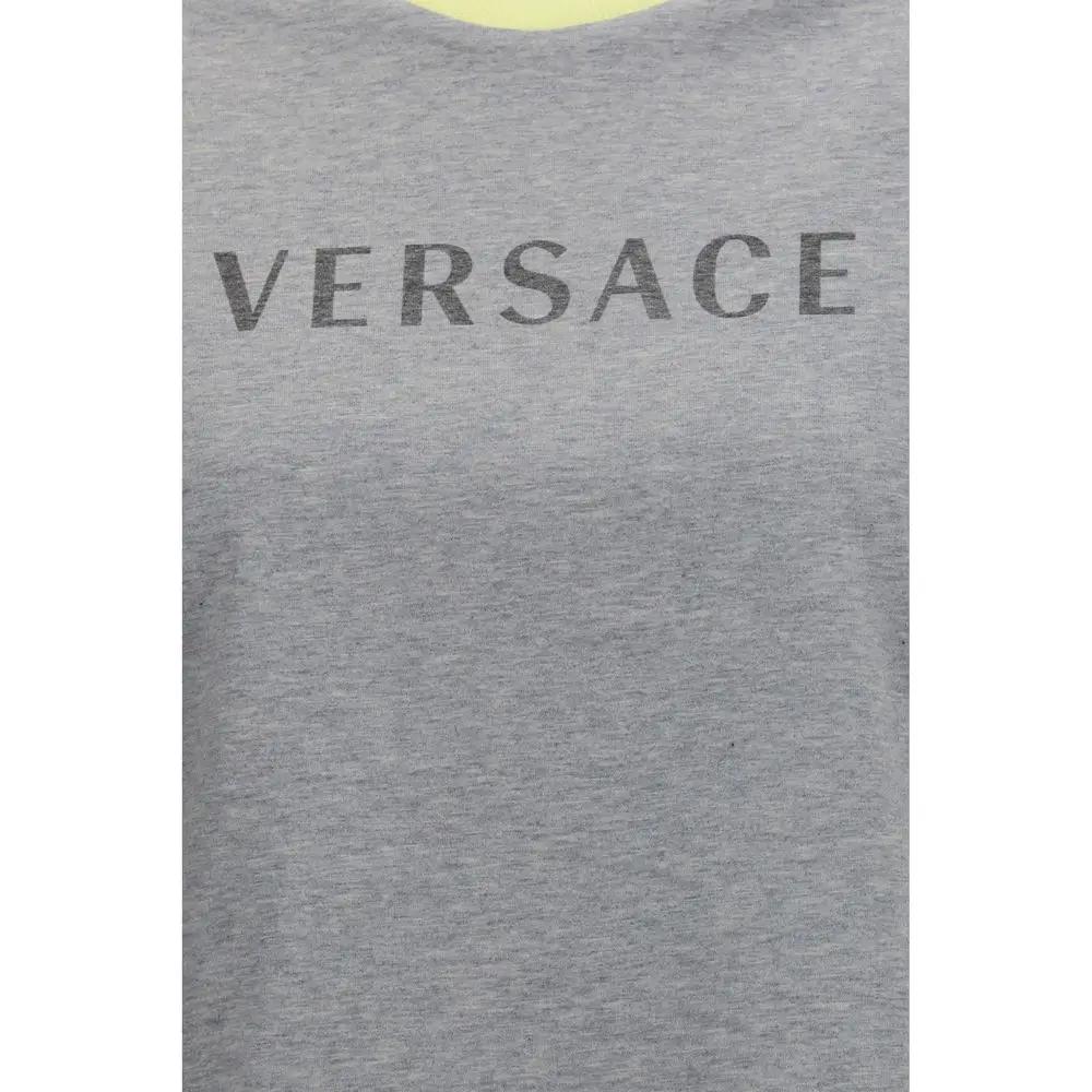 Versace Gray Cotton T-Shirt