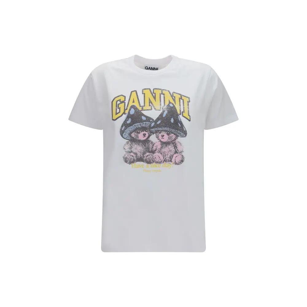 T-shirt Ganni en coton blanc