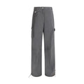 Ganni Gray Cotton Cargo Pants