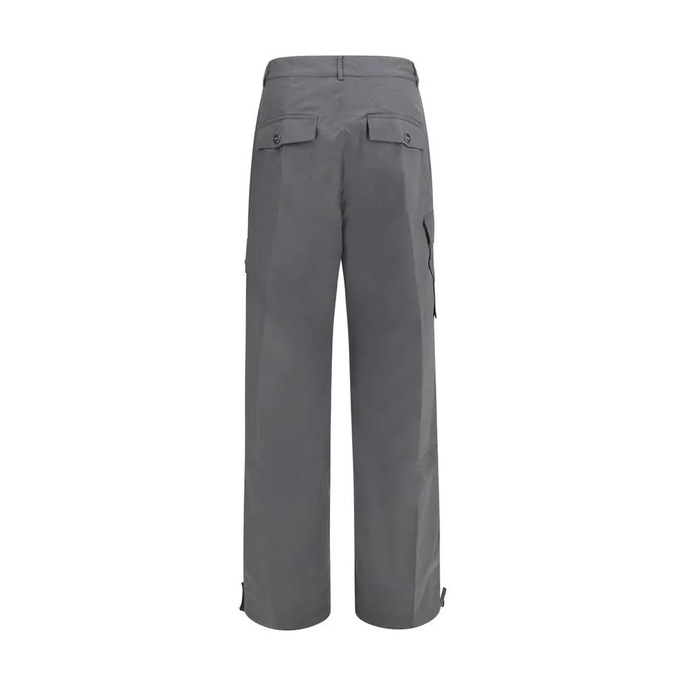 Ganni Ganni Gray Cotton Cargo Pants