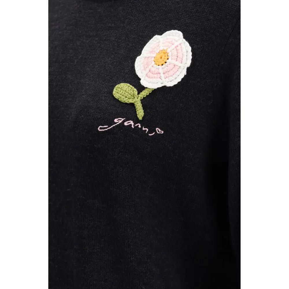 Ganni Black Wool Oves Aries Sweatshirt