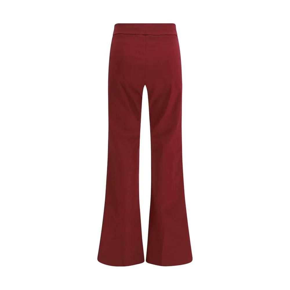 Avenue Montaigne Avenue Montaigne Bordeaux Viscose Casual Pants