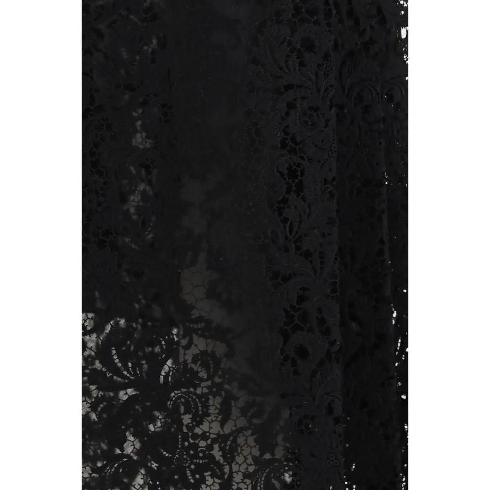 Fendi Fendi Black Silk Midi Skirt