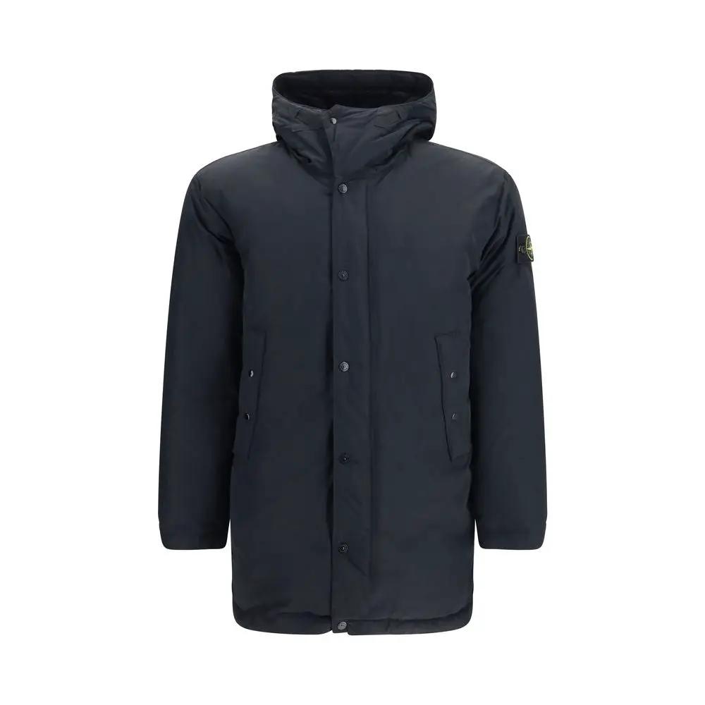 Stone Island Stone Island Black Polyester Full-Length Jacket