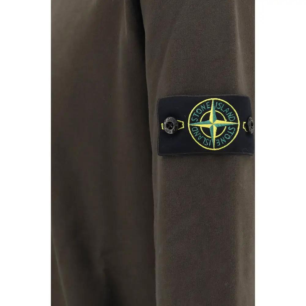 Stone Island Brown Cotton Sweatshirt