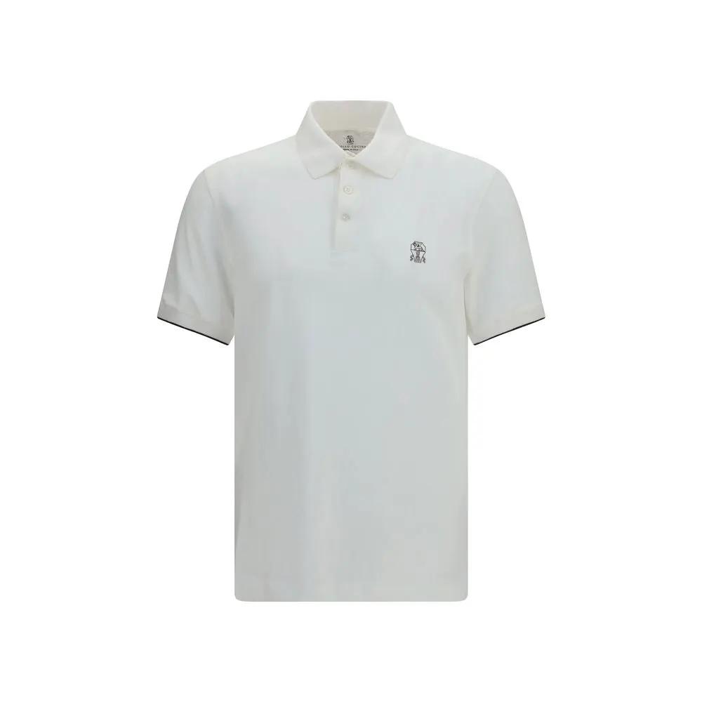 Brunello Cucinelli Brunello Cucinelli White Cotton Polo Shirt