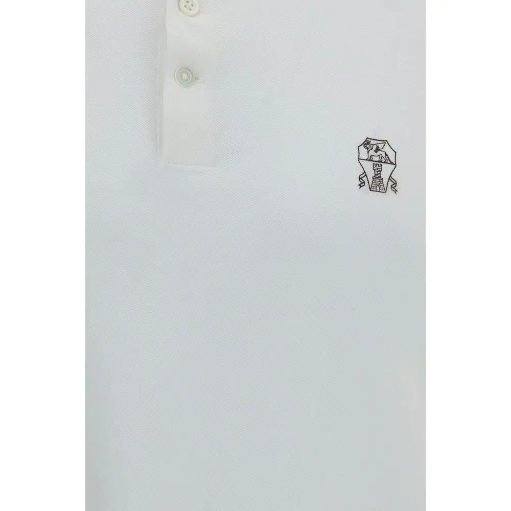 Brunello Cucinelli Brunello Cucinelli White Cotton Polo Shirt
