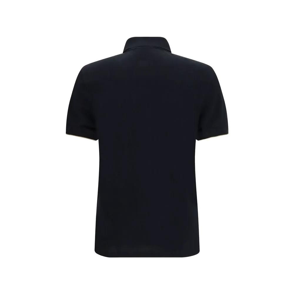 Brunello Cucinelli Brunello Cucinelli Black Cotton Polo Shirt