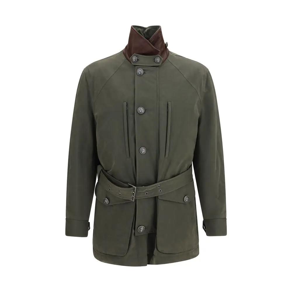 Brunello Cucinelli Bicolor Cotton Full-Length Jacket
