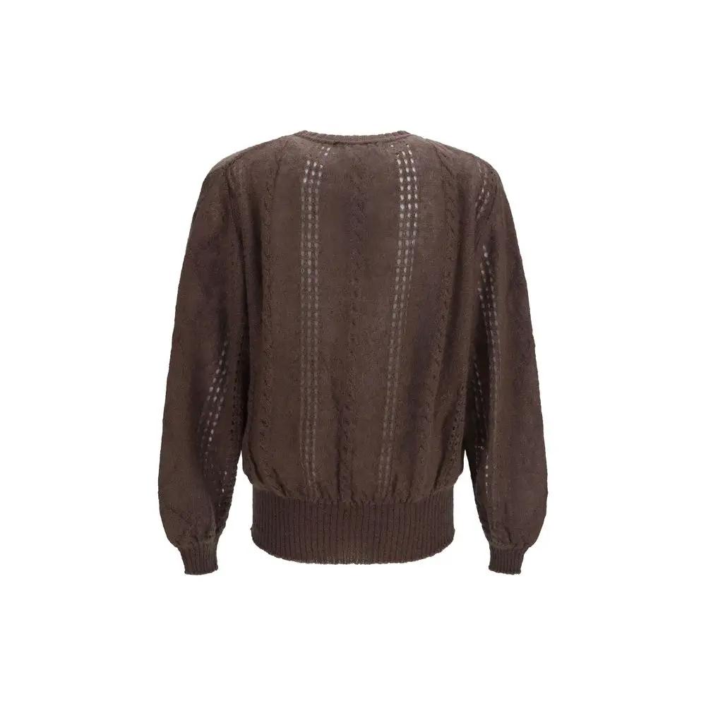 Cardigan en Mohair Marron Magliano