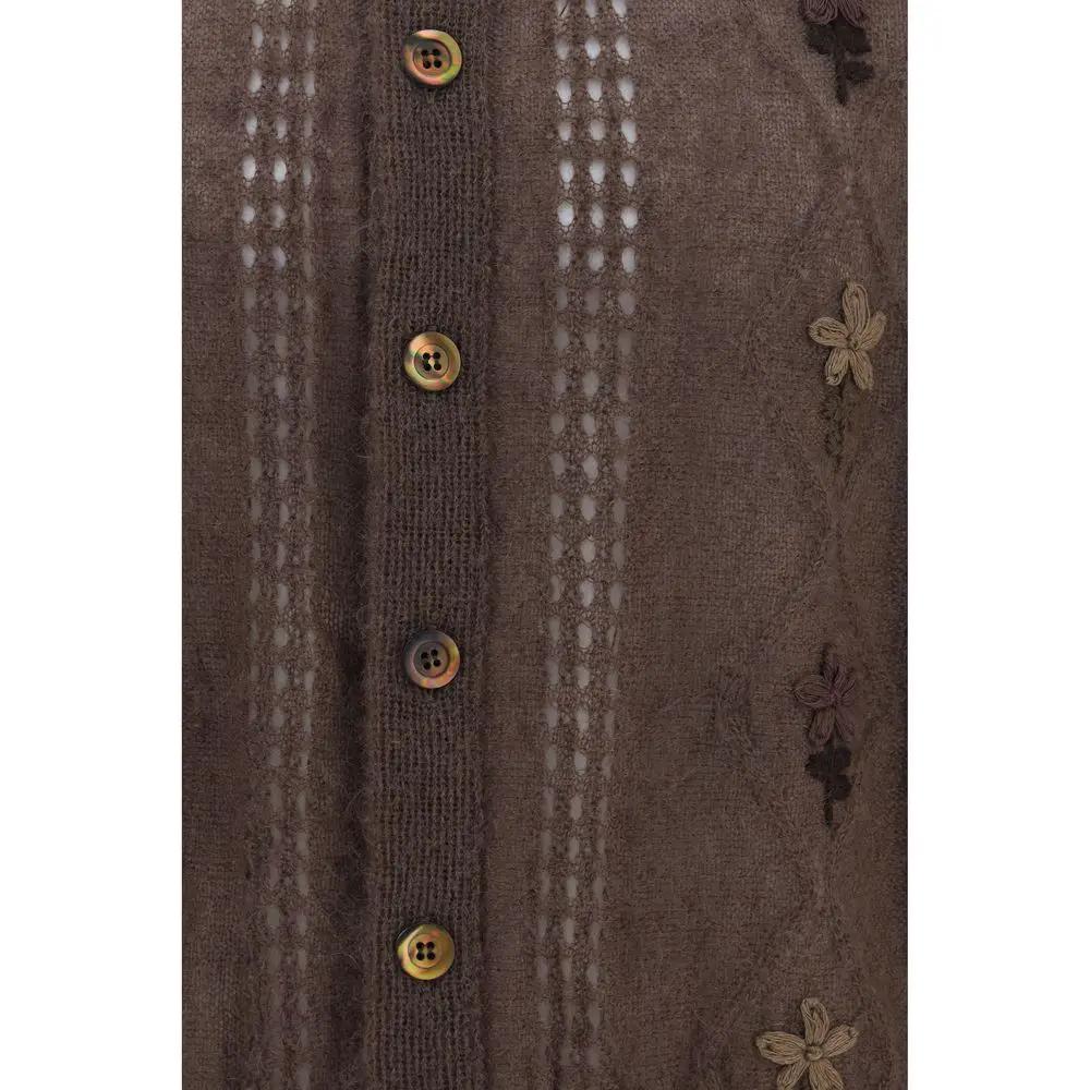 Cardigan en Mohair Marron Magliano