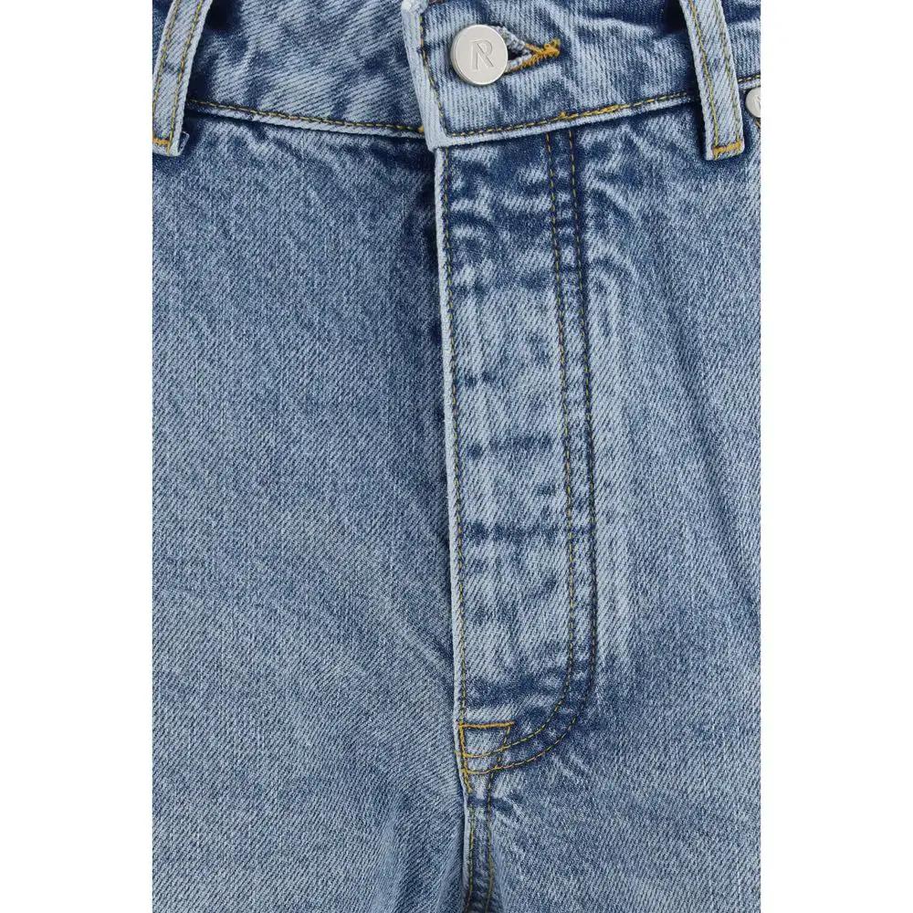 Represent Blue Cotton Straight-Leg Jeans