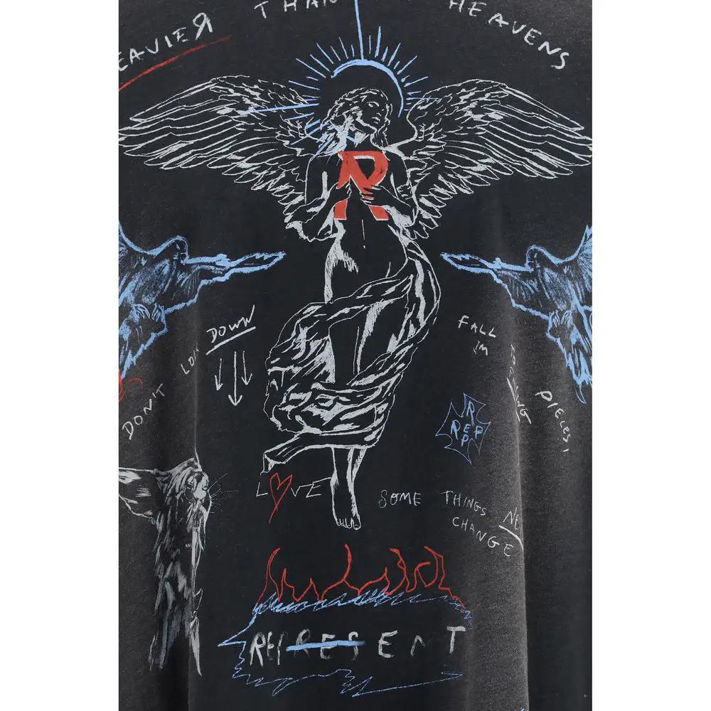 Représenter le T-shirt en coton noir