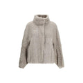 Brunello Cucinelli Brunello Cucinelli Gray Faux Fur Full-Length Jacket