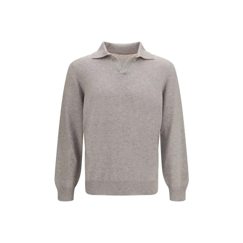 Brunello Cucinelli Gray Cashmere Sweatshirt
