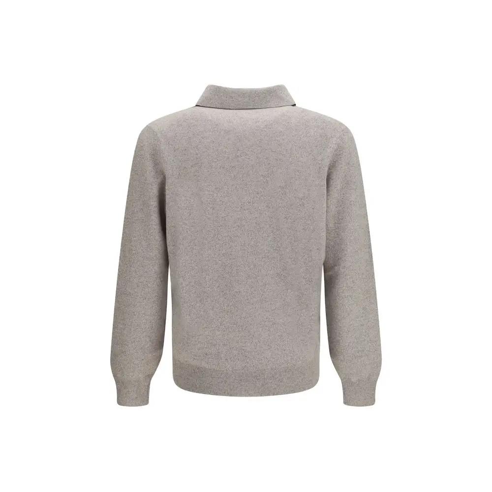 Brunello Cucinelli Gray Cashmere Sweatshirt