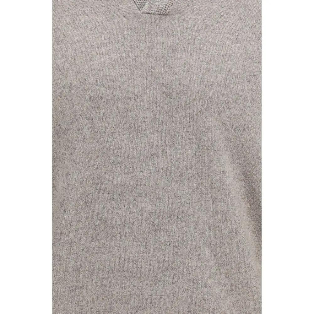 Brunello Cucinelli Gray Cashmere Sweatshirt